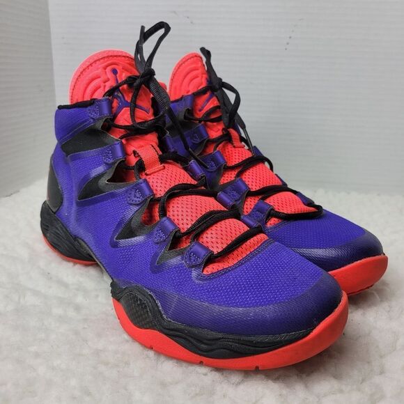 Kids Purple and Red Athletic ShoesNike Air Jordan 28 XXVIII Raptors Mismatched - Picture 1 of 10